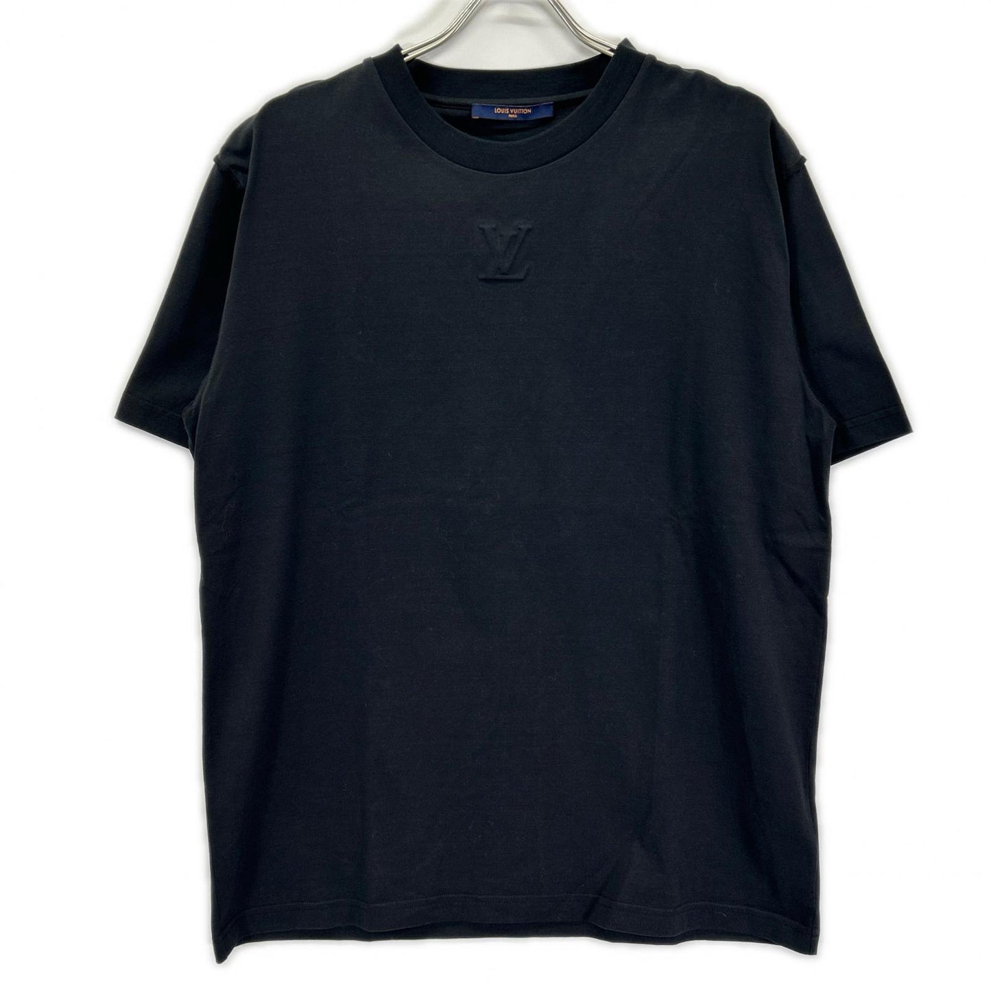 LOUIS VUITTON ルイヴィトン RM212 NPG HLY64W 21AW ブラック エンボスLVロゴ Tシャツ トップス