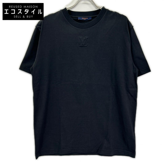 LOUIS VUITTON ルイヴィトン RM212 NPG HLY64W 21AW ブラック エンボスLVロゴ Tシャツ トップス