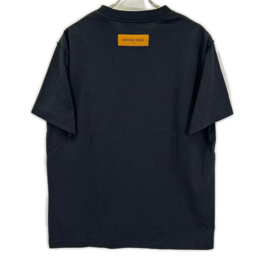 LOUIS VUITTON ルイヴィトン RM212 NPG HLY64W 21AW ブラック エンボスLVロゴ Tシャツ トップス