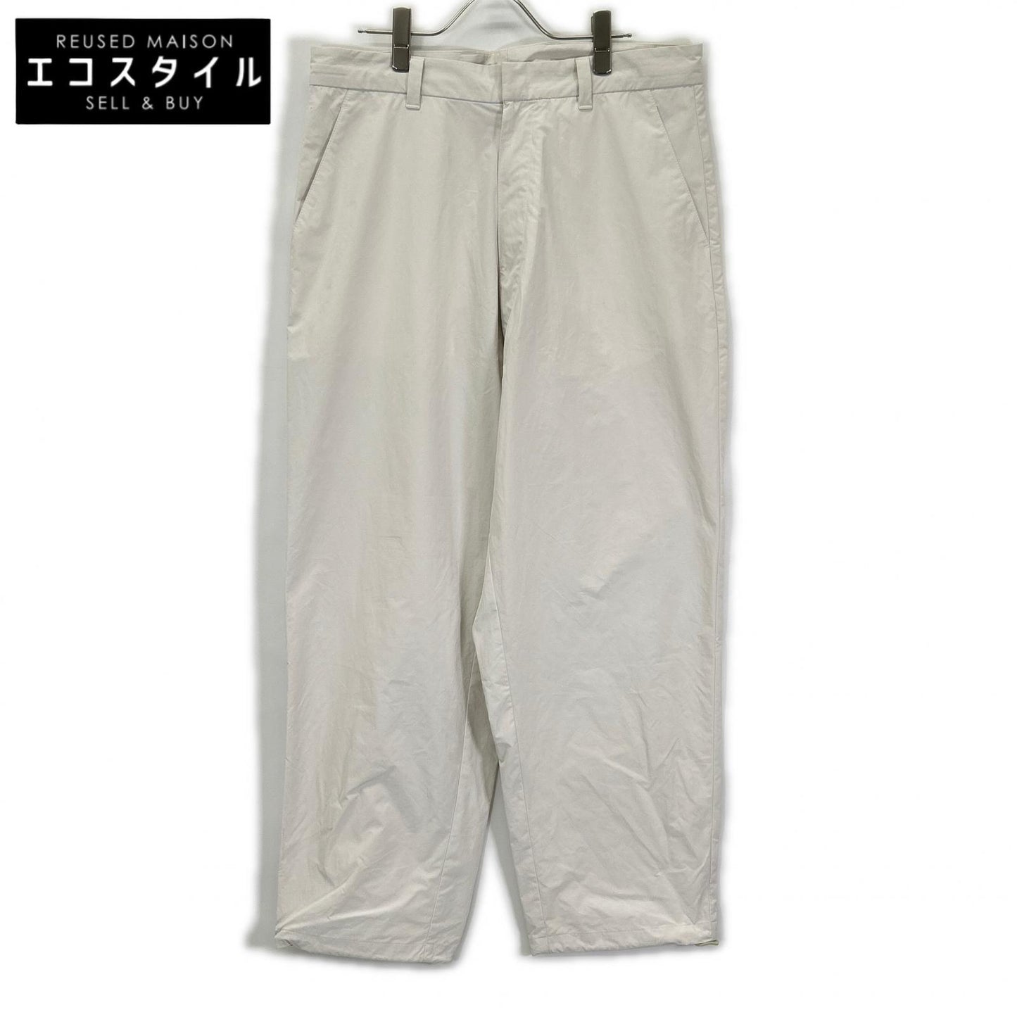 PRADA プラダ SPH366 23年 ホワイト ナイロンワイドスラックスパンツ ボトムス
