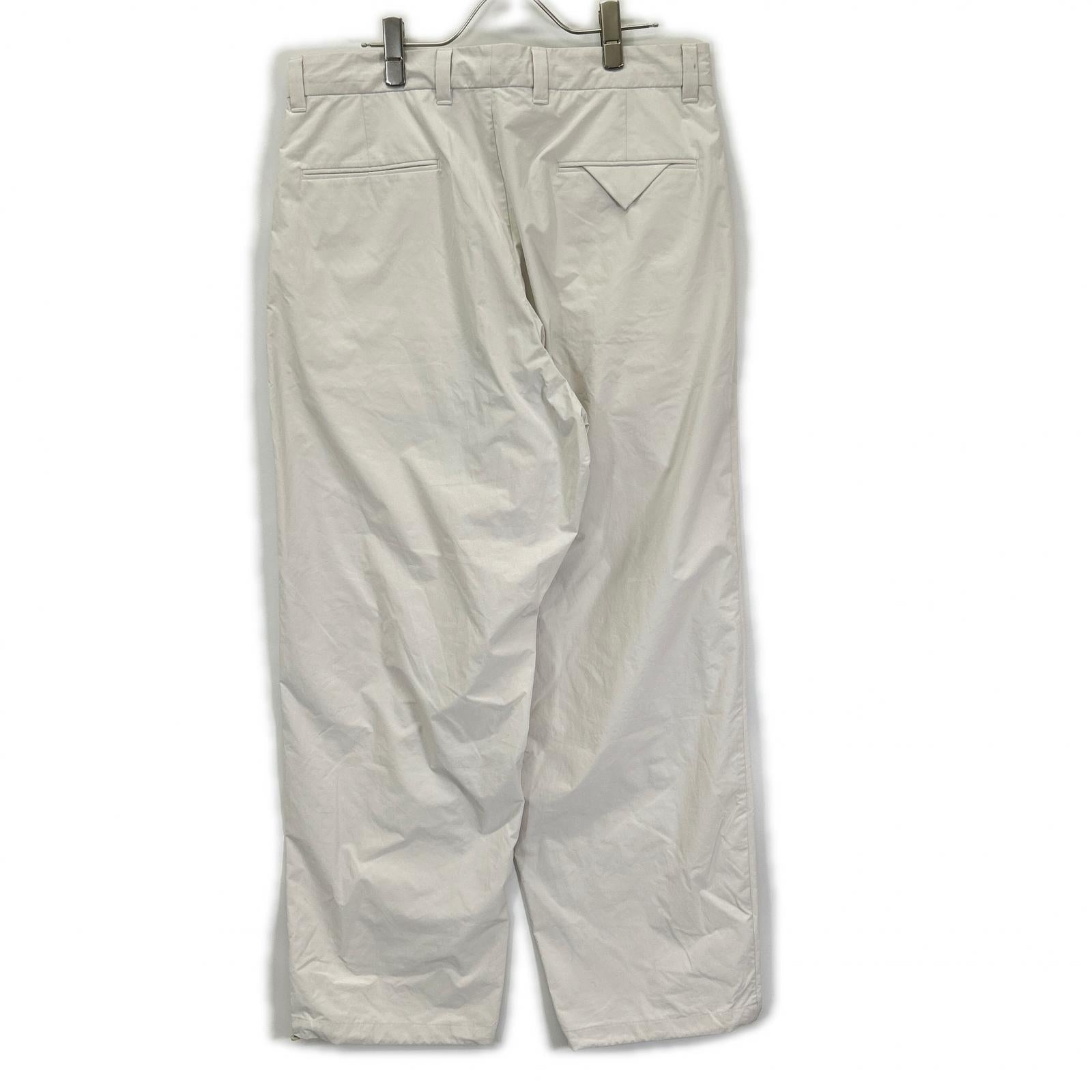 PRADA プラダ SPH366 23年 ホワイト ナイロンワイドスラックスパンツ ボトムス
