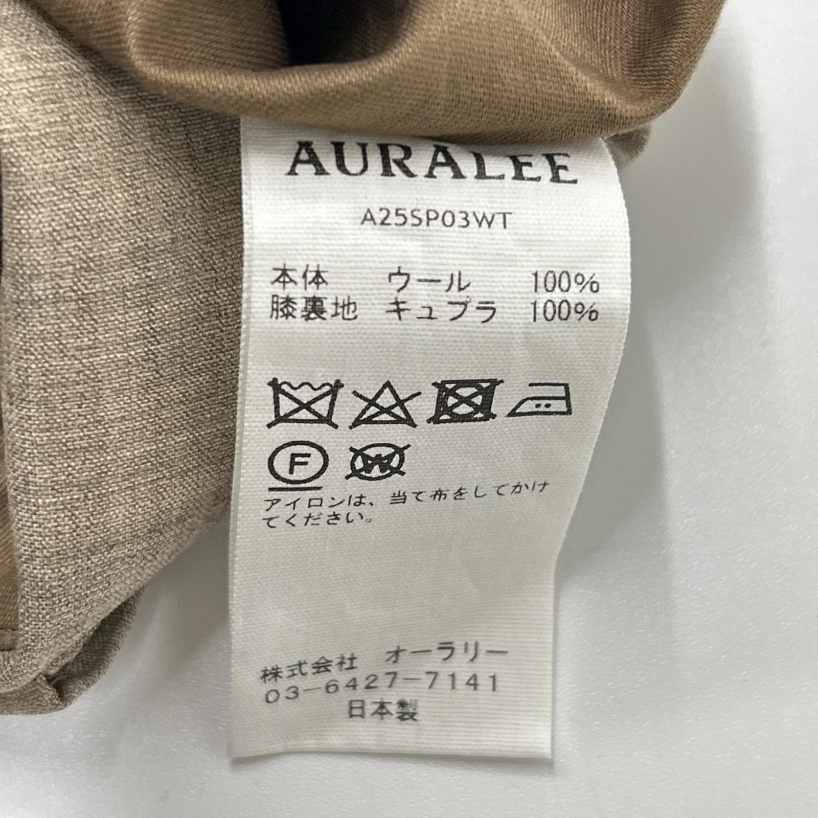 AURALEE オーラリー A25SP03WT 25SS TOP LIGHT BROWN/ベージュ SUPER FINE TROPICAL WOOL SLACKS スラックスパンツ ボトムス