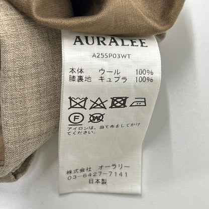 AURALEE オーラリー A25SP03WT 25SS TOP LIGHT BROWN/ベージュ SUPER FINE TROPICAL WOOL SLACKS スラックスパンツ ボトムス