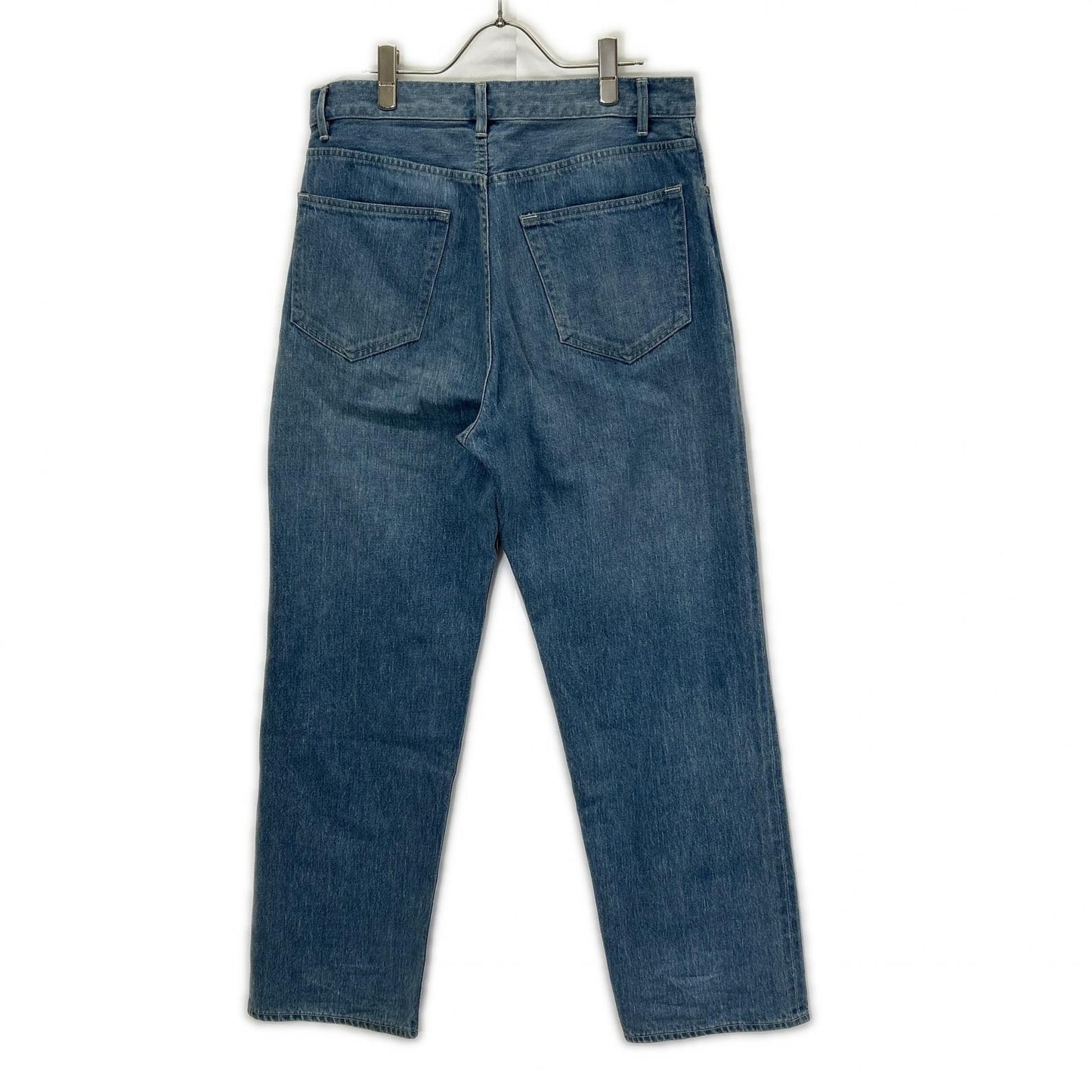 AURALEE オーラリー A24SP07DE 24SS ライトインディゴ SELVEDGE FADED LIGHT DENIM WIDE PANTS ボタンフライワイドデニムパンツ ボトムス