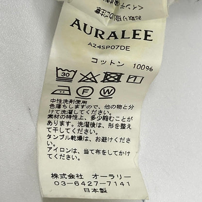 AURALEE オーラリー A24SP07DE 24SS ライトインディゴ SELVEDGE FADED LIGHT DENIM WIDE PANTS ボタンフライワイドデニムパンツ ボトムス