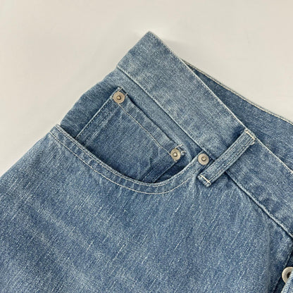 AURALEE オーラリー A24SP07DE 24SS ライトインディゴ SELVEDGE FADED LIGHT DENIM WIDE PANTS ボタンフライワイドデニムパンツ ボトムス