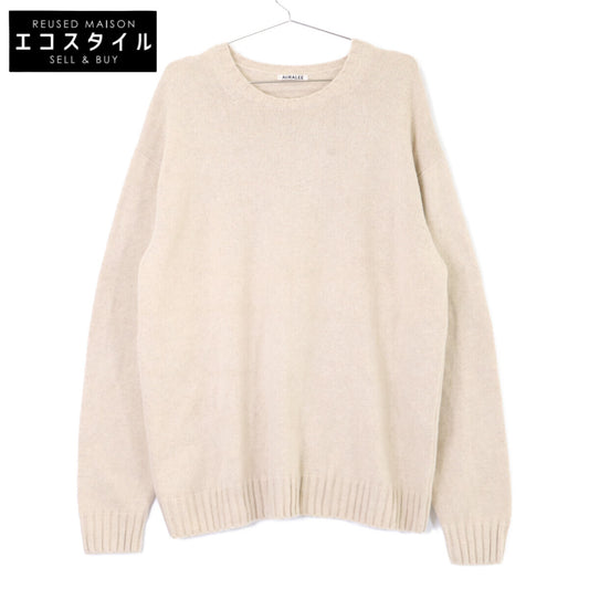 AURALEE オーラリー A20AP02WC COTTON WOOL CASHMERE KNIT P/O クルーネック ニットセーター トップス