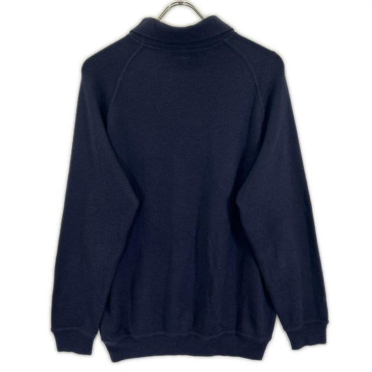 Loro Piana ロロピアーナ ネイビー カシミヤシルク カラー付きクルーネックニット トップス