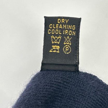Loro Piana Loro Piana navy cashmere-silk collared crew-neck sweater