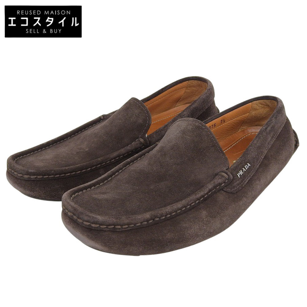 PRADA プラダ ドライビングシューズ シューズ メンズ スエード ブラウン 7 1/2 2DD075 シューズ