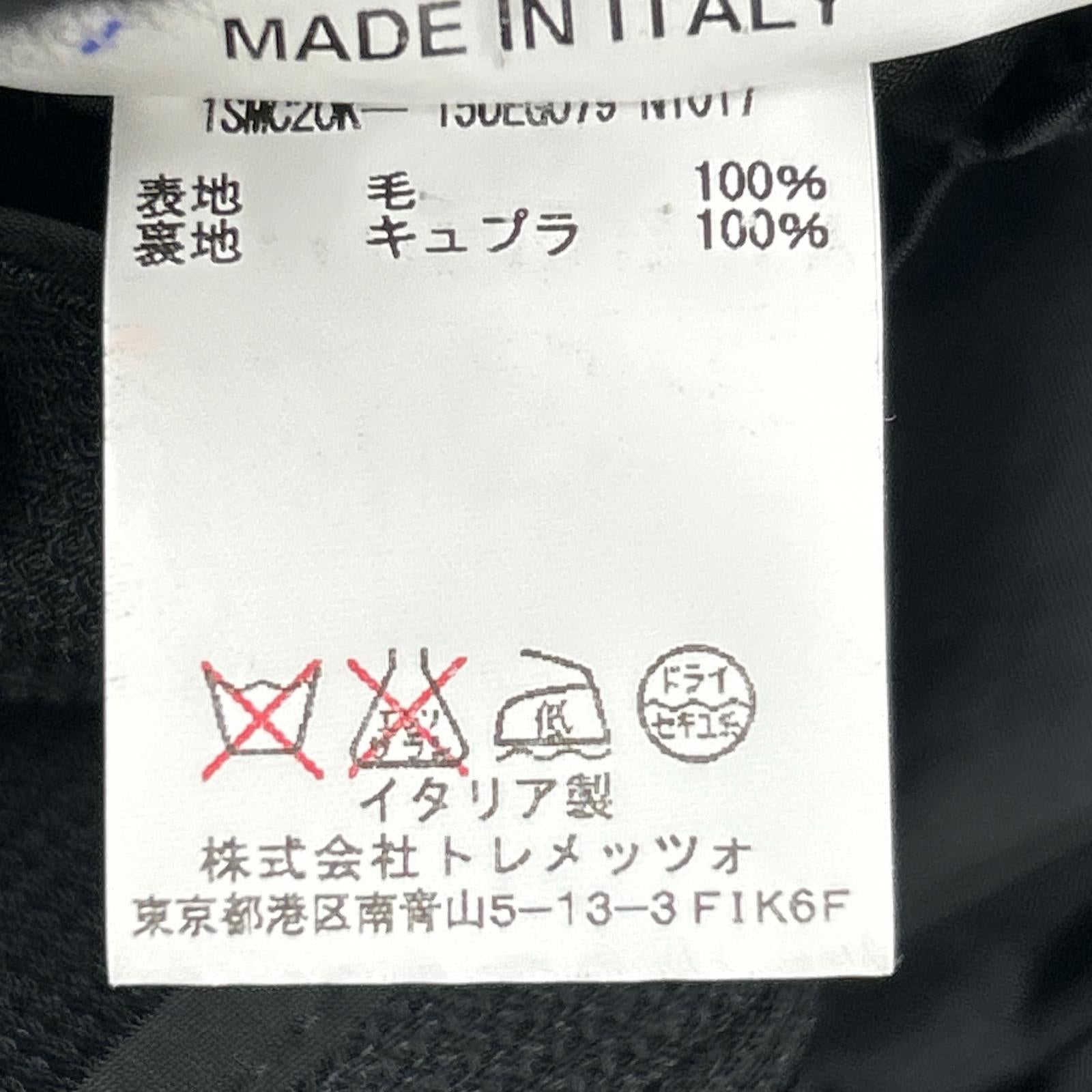 TAGLIATORE タリアトーレ 1SMC20K MONTECARLO/モンテカルロ ブラック ウール100 サイドベンツ ダブルブレスト 6Bテーラードジャケット ジャケット