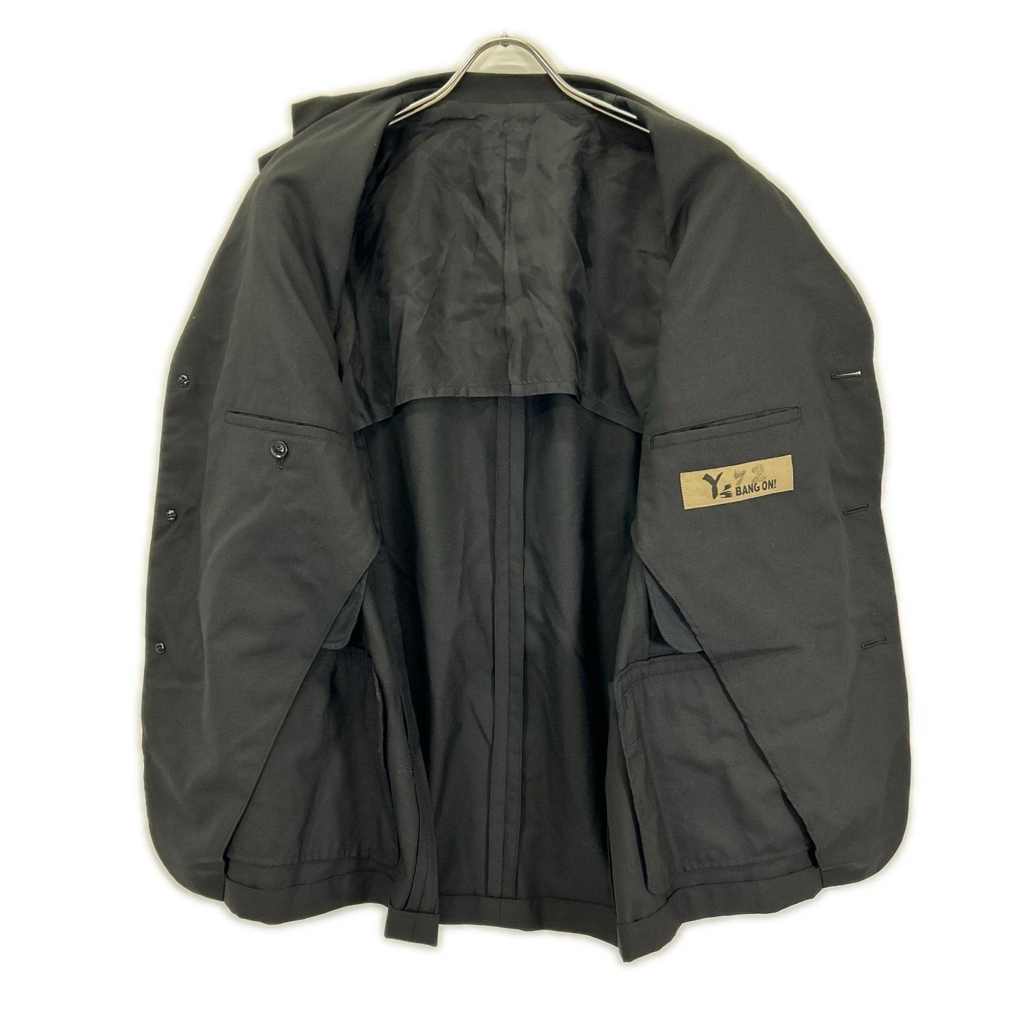 Y's BANG ON! ワイズバングオン YA-J72-158 ブラック ウール No.72Backzipper-Jacket/No.72 バックファスナージャケット ジャケット