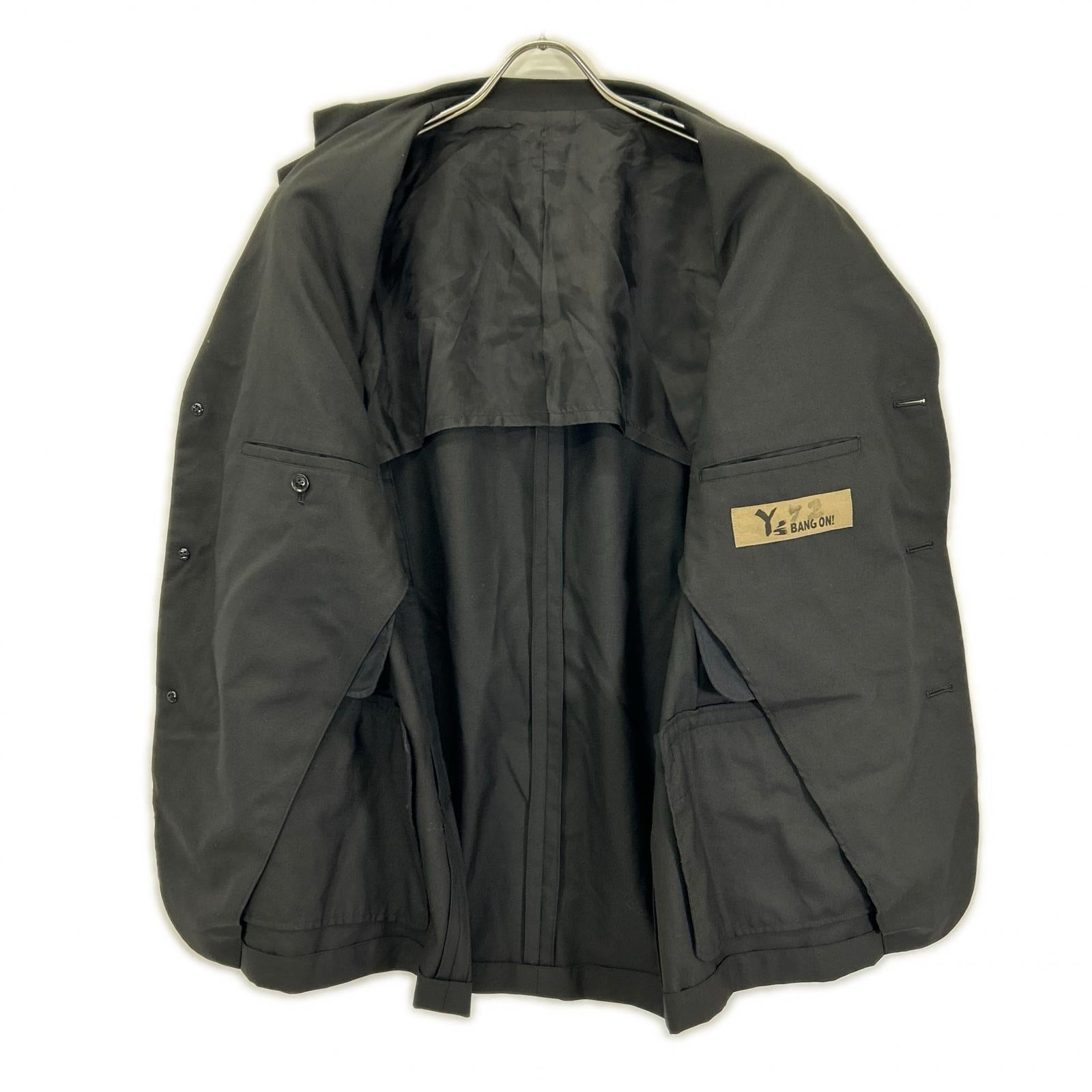 Y's BANG ON! ワイズバングオン YA-J72-158 ブラック ウール No.72Backzipper-Jacket/No.72 バックファスナージャケット ジャケット