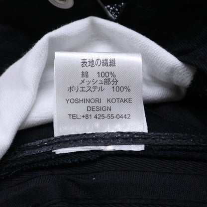 YOSHINORI KOTAKE ヨシノリコタケ スパンコールエンブレム チェッカーフラッグ ハンチング 帽子