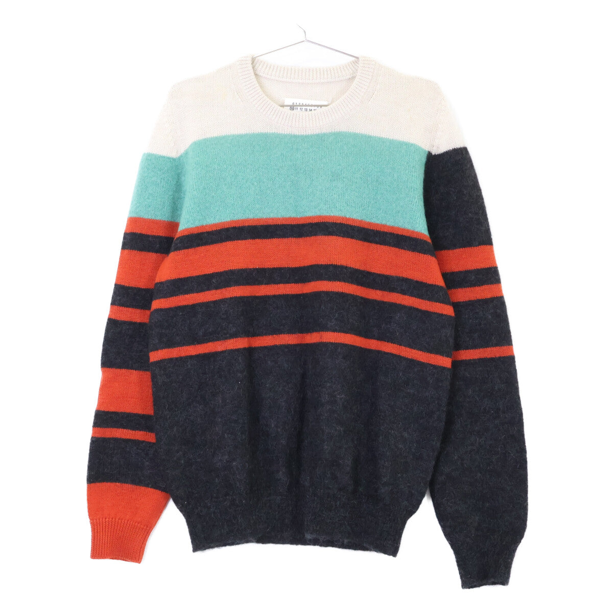 MARTIN MARGIELA 【Domestic authorized】S50HA0600 striped mohair-blend crew-neck knit sweater top
