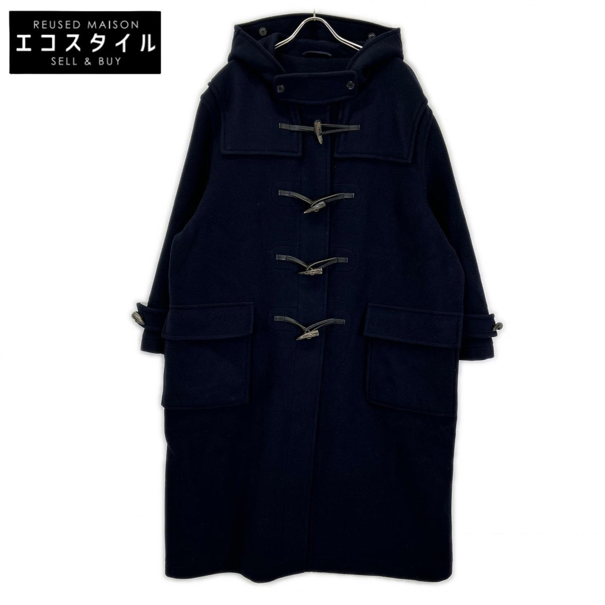 MONTGOMERY A3039FC Navy Wool-Blend Oversized Duffle Coat Coat