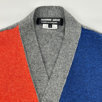 COMMEdesGARCONS HOMME DEUX コムデギャルソンオムドゥ 20AW DF-N502 チャコール×ネイビー マルチカラー ロングスリーブカーディガン トップス