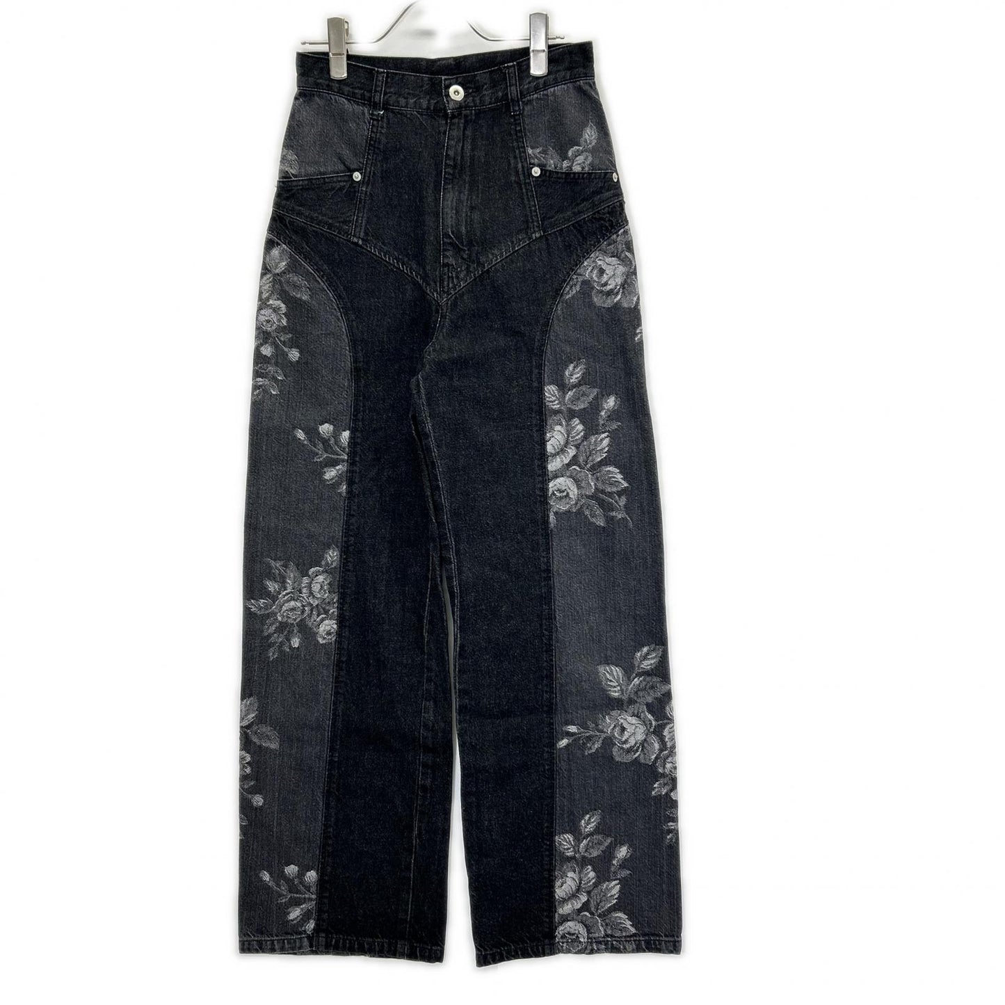 FETICO フェティコ 【SUDIOUS別注】FTC252-0620 ブラック ROSE DENIM PANTS/ローズデニムパンツ ボトムス