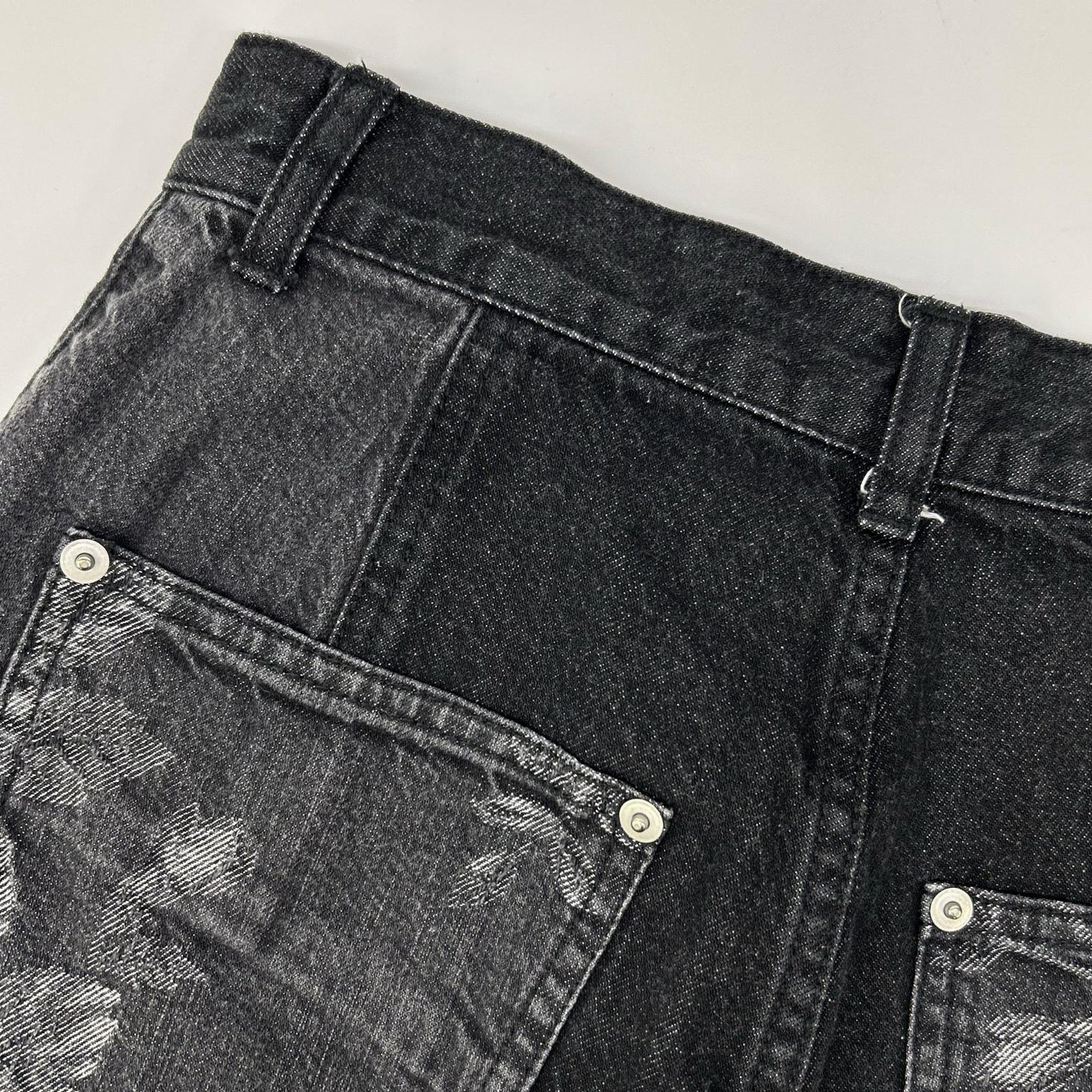 FETICO フェティコ 【SUDIOUS別注】FTC252-0620 ブラック ROSE DENIM PANTS/ローズデニムパンツ ボトムス