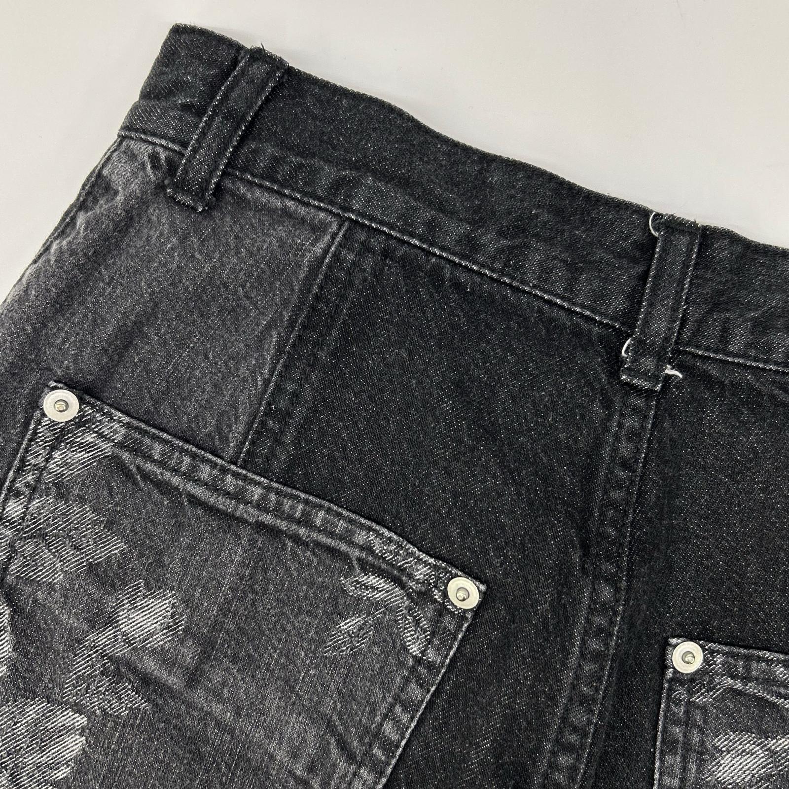 FETICO フェティコ 【SUDIOUS別注】FTC252-0620 ブラック ROSE DENIM PANTS/ローズデニムパンツ ボトムス