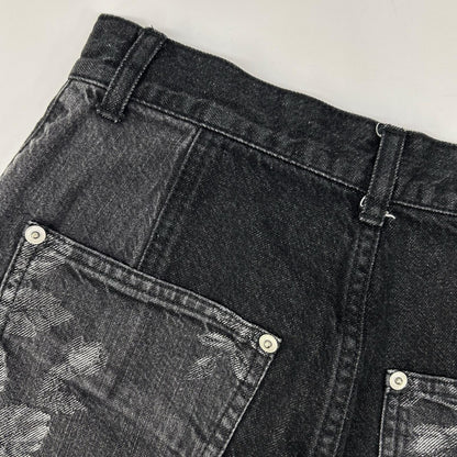 FETICO フェティコ 【SUDIOUS別注】FTC252-0620 ブラック ROSE DENIM PANTS/ローズデニムパンツ ボトムス