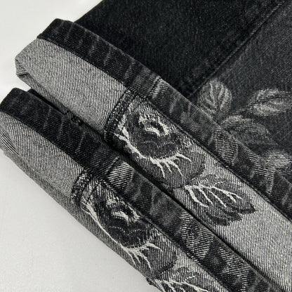 FETICO フェティコ 【SUDIOUS別注】FTC252-0620 ブラック ROSE DENIM PANTS/ローズデニムパンツ ボトムス