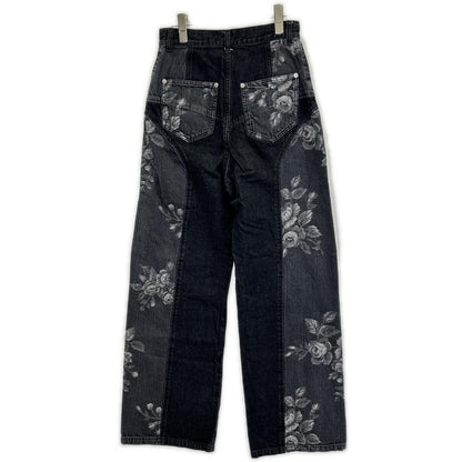 FETICO フェティコ 【SUDIOUS別注】FTC252-0620 ブラック ROSE DENIM PANTS/ローズデニムパンツ ボトムス