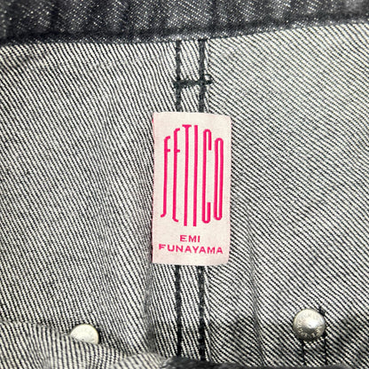 FETICO フェティコ 【SUDIOUS別注】FTC252-0620 ブラック ROSE DENIM PANTS/ローズデニムパンツ ボトムス