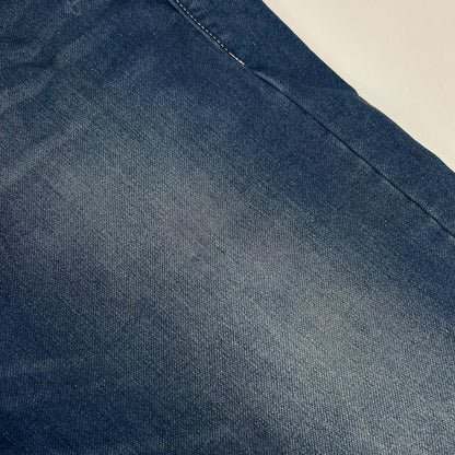 Gramicci グラミチ ブルー コットン ウエストゴム ジップフライ ベルト デニム パンツ ボトムス