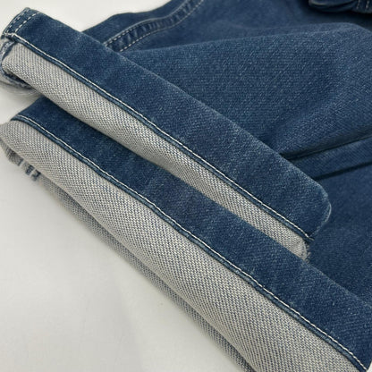 Gramicci グラミチ ブルー コットン ウエストゴム ジップフライ ベルト デニム パンツ ボトムス