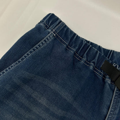 Gramicci グラミチ ブルー コットン ウエストゴム ジップフライ ベルト デニム パンツ ボトムス