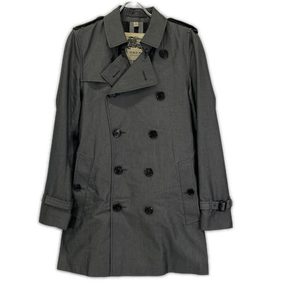 BURBERRY バーバリー チャコール コットン 裏地チェック ダブルブレスト トレンチコート コート