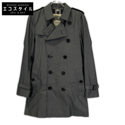 BURBERRY バーバリー チャコール コットン 裏地チェック ダブルブレスト トレンチコート コート