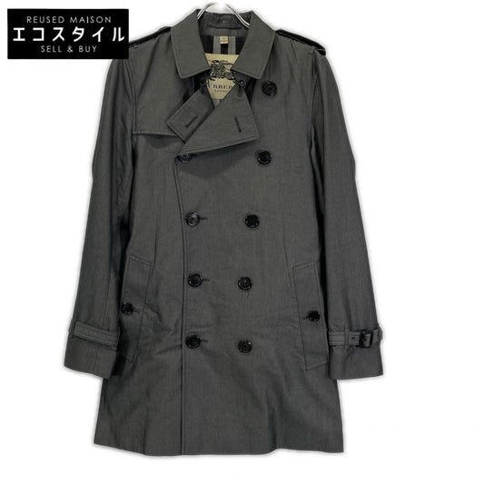BURBERRY バーバリー チャコール コットン 裏地チェック ダブルブレスト トレンチコート コート