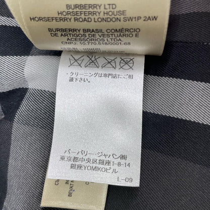BURBERRY バーバリー チャコール コットン 裏地チェック ダブルブレスト トレンチコート コート