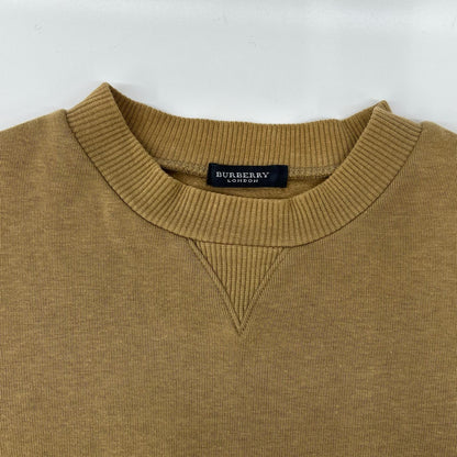 BURBERRY バーバリー ブラウン クルーネック バックプリント ロングスリーブ スウェット トップス