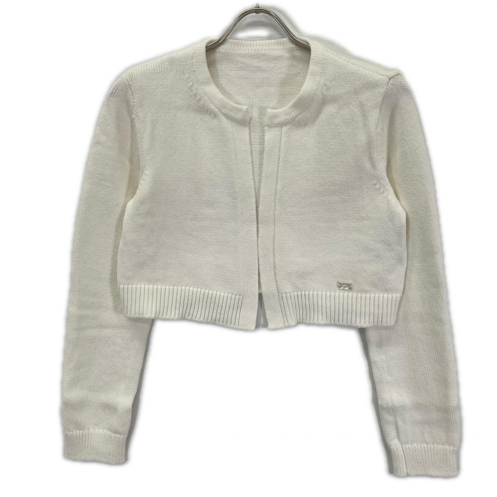 FOXEY NEW YORK フォクシーニューヨーク 45271 25年 ホワイト Souffle Cardigan クロップドニットカーディガン トップス