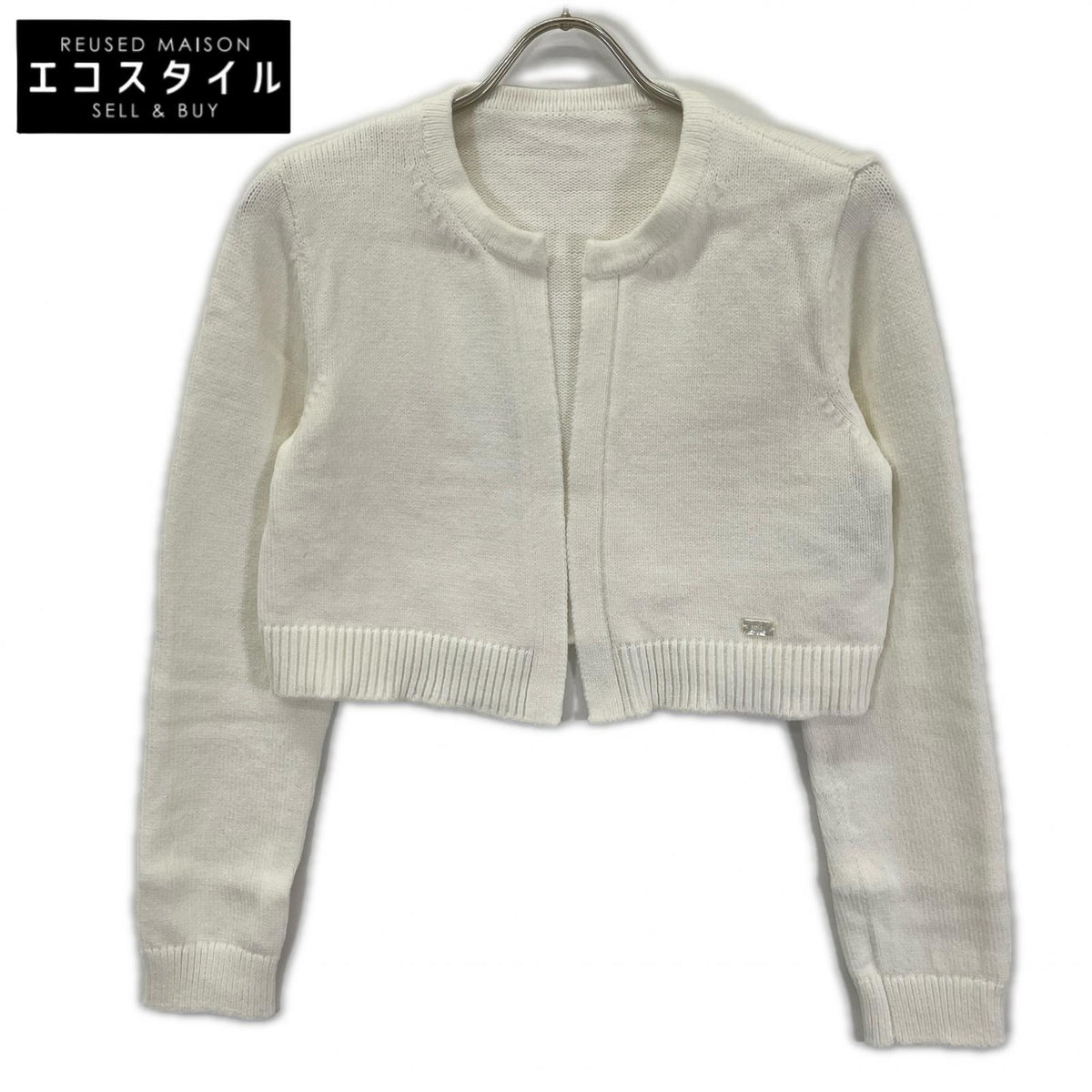 FOXEY NEW YORK フォクシーニューヨーク 45271 25年 ホワイト Souffle Cardigan クロップドニットカーディガン トップス