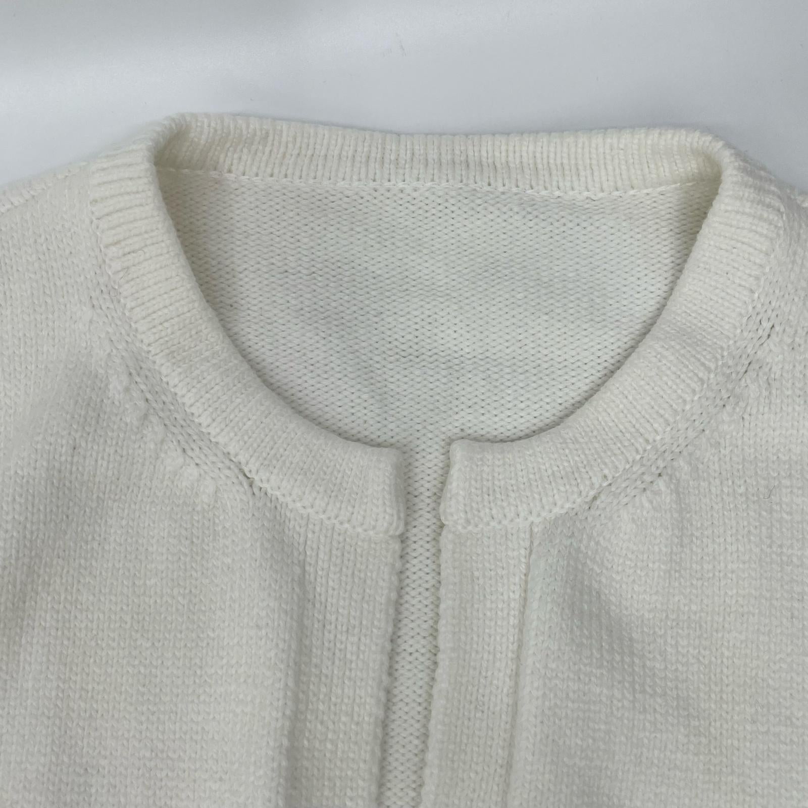 FOXEY NEW YORK フォクシーニューヨーク 45271 25年 ホワイト Souffle Cardigan クロップドニットカーディガン トップス