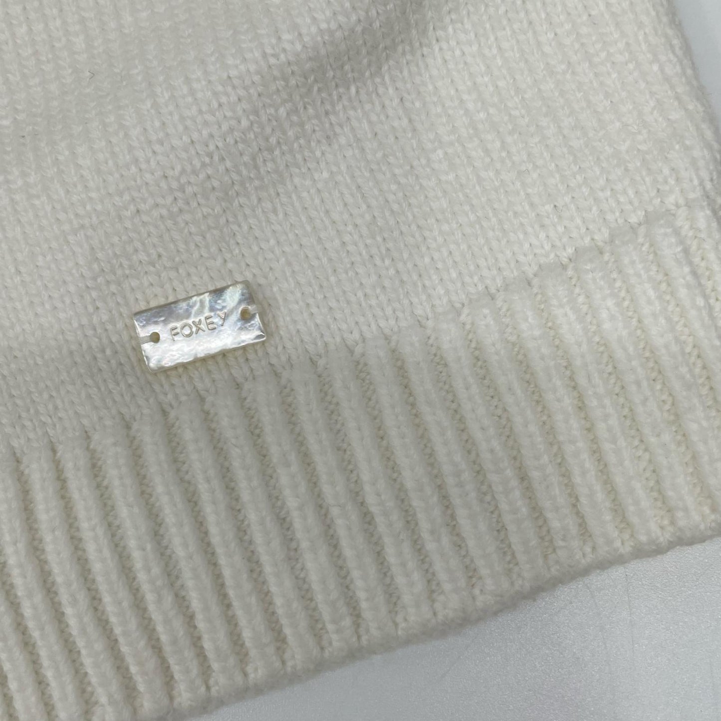 FOXEY NEW YORK フォクシーニューヨーク 45271 25年 ホワイト Souffle Cardigan クロップドニットカーディガン トップス