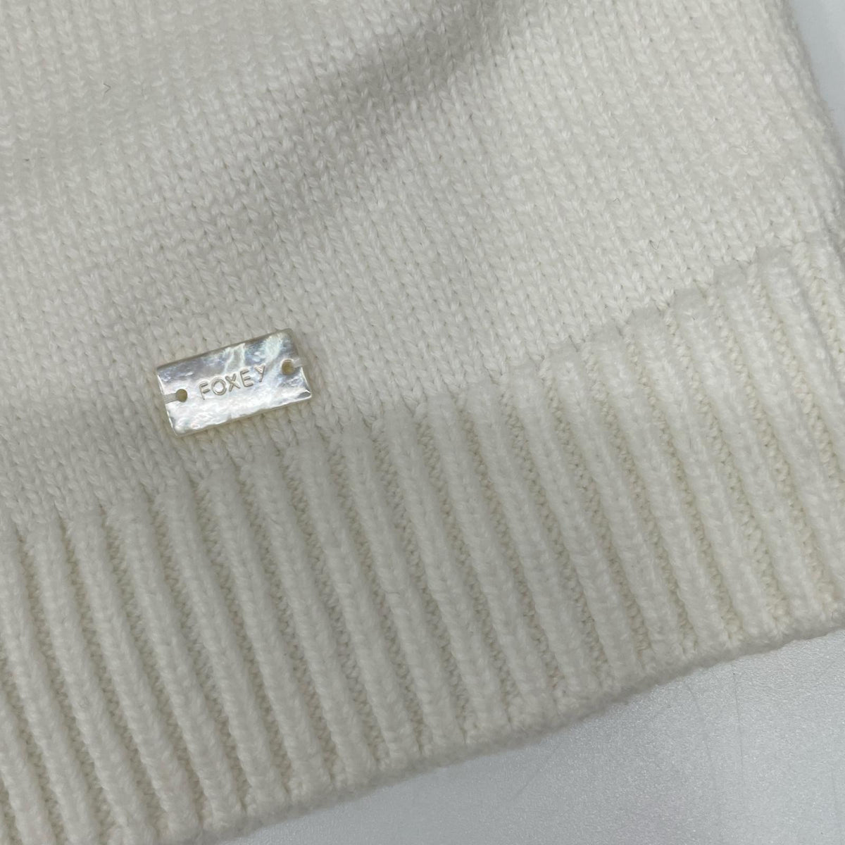 FOXEY NEW YORK フォクシーニューヨーク 45271 25年 ホワイト Souffle Cardigan クロップドニットカーディガン トップス