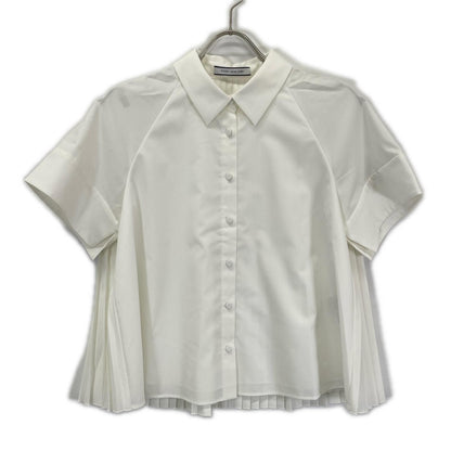FOXEY NEW YORK フォクシーニューヨーク 44663 24年 ホワイト Modern Plisse 後ろプリーツブラウス トップス