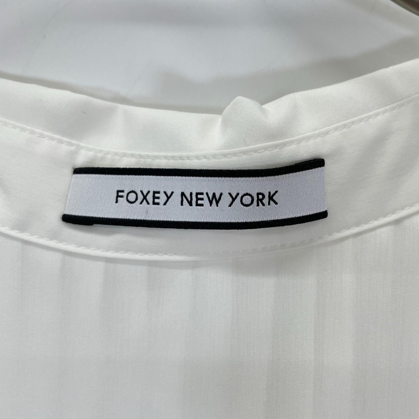 FOXEY NEW YORK フォクシーニューヨーク 44663 24年 ホワイト Modern Plisse 後ろプリーツブラウス トップス