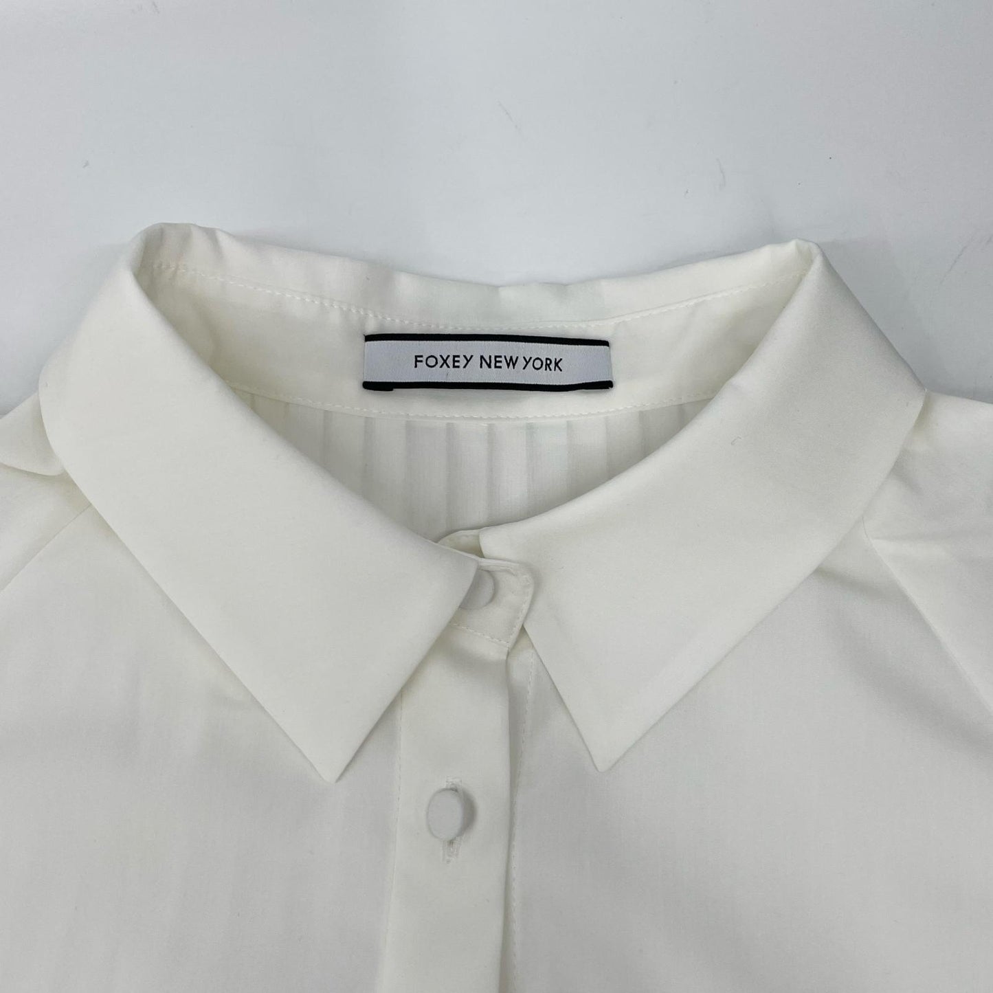 FOXEY NEW YORK フォクシーニューヨーク 44663 24年 ホワイト Modern Plisse 後ろプリーツブラウス トップス
