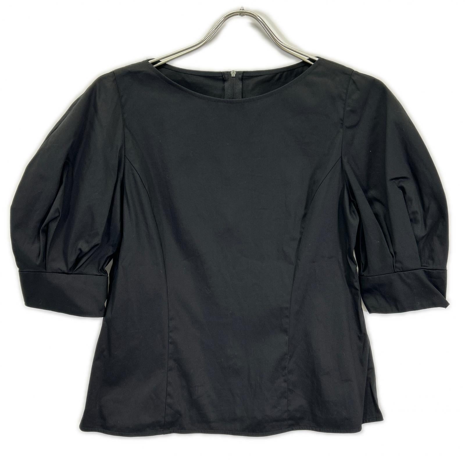 FOXEY NEW YORK フォクシーニューヨーク 43291 23年 ブラック TOP LE REVE ボリュームショートスリーブブラウス トップス
