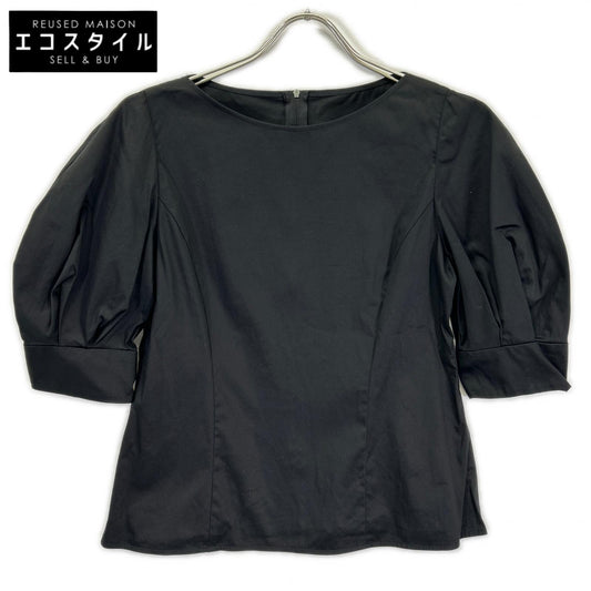 FOXEY NEW YORK フォクシーニューヨーク 43291 23年 ブラック TOP LE REVE ボリュームショートスリーブブラウス トップス