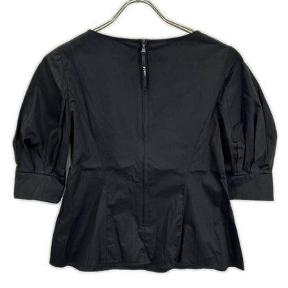 FOXEY NEW YORK フォクシーニューヨーク 43291 23年 ブラック TOP LE REVE ボリュームショートスリーブブラウス トップス