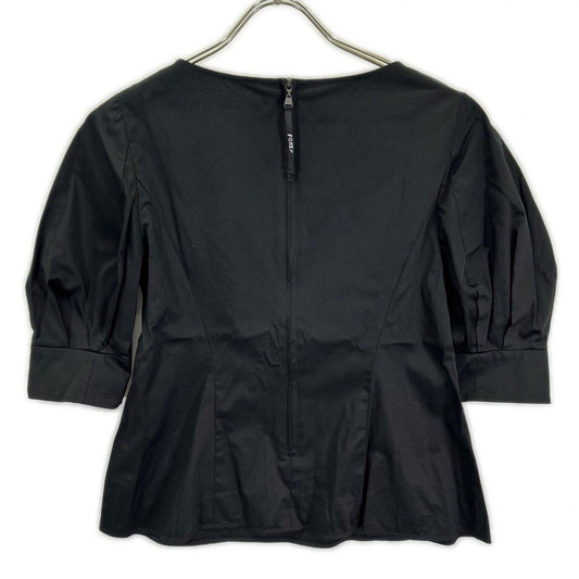 FOXEY NEW YORK フォクシーニューヨーク 43291 23年 ブラック TOP LE REVE ボリュームショートスリーブブラウス トップス