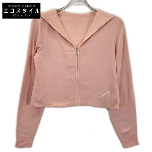 FOXEY フォクシー 43379 23年 ピンク シルク100 Knit Parka Lena ニットパーカレナ トップス