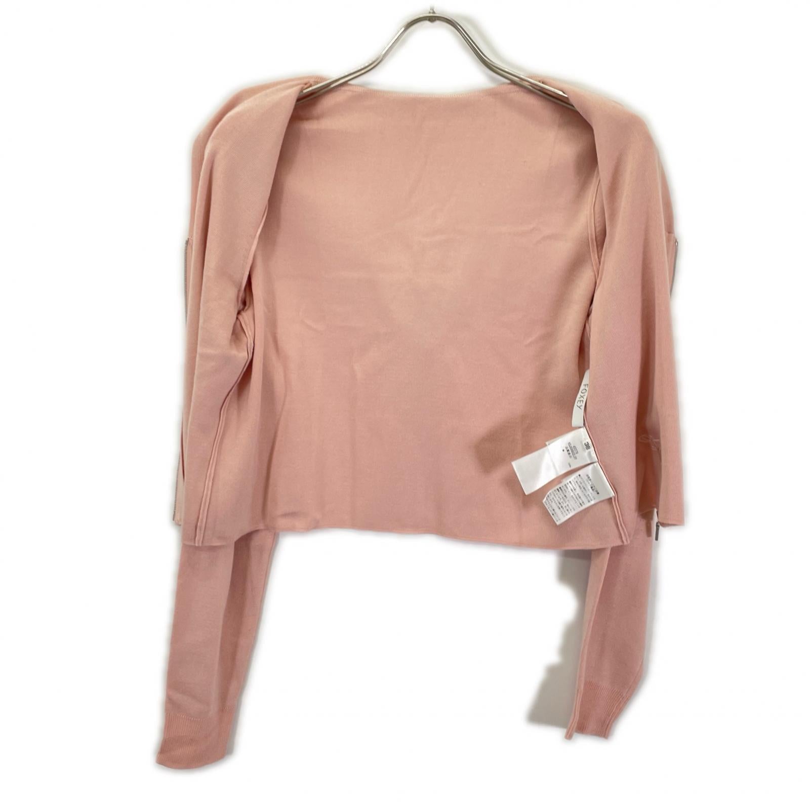 FOXEY フォクシー 43379 23年 ピンク シルク100 Knit Parka Lena ニットパーカレナ トップス